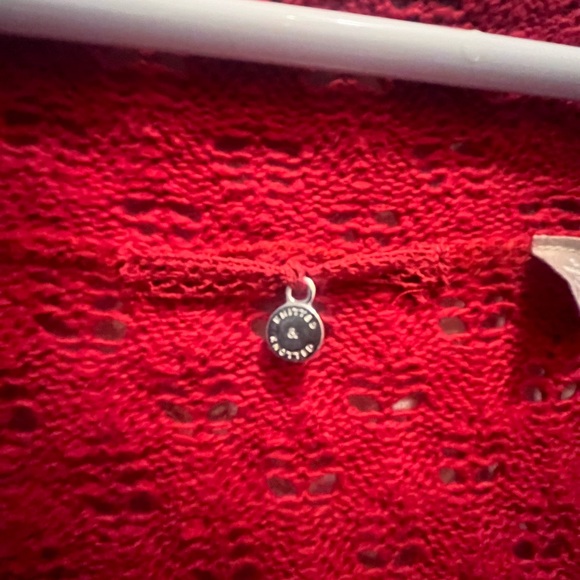 Anthropologie: Rich Red Knitted Cardigan - Picture 5 of 5